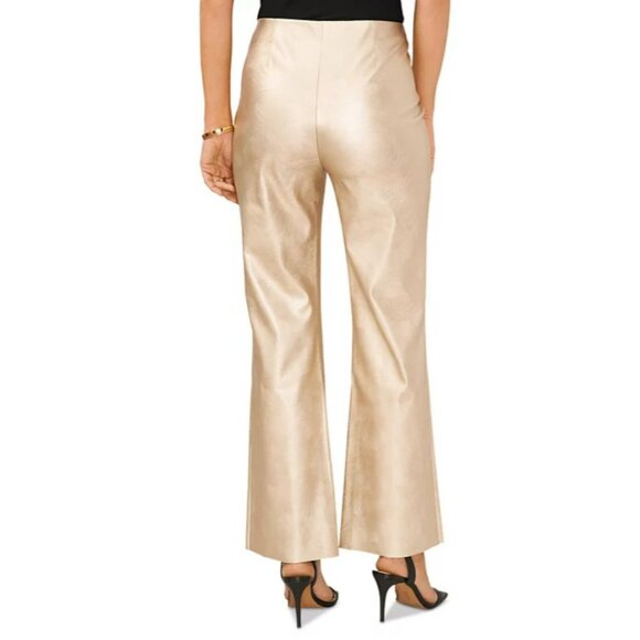 Vince Camuto Metallic Flare Leg Pants 6 - Picture 2 of 7